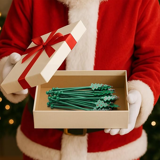 Chengu 100 Pcs Christmas Drink Stirrers Xmas Stir Sticks Bulk Holiday Coffee Stirrers Plastic Swizzle Stick Hot Cocoa Bar Supplies Chocolate Decoration Reusable Cocktail Mixer(Christmas Tree)