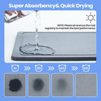 Dish Drying Rack White with Diatomaceous Earth 1 Tier,Multifunctional Dish Racks for Kitchen Counter Quick-Drying,Large Capacity Space Saving with Cutlery Cups Holder