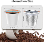 Reusable k Cup Coffee Filters,Universal stainless steel Refillable k Cups Filter Use for K 2.0 and 1.0 Coffee Makers-brewers (4pack)