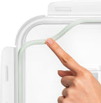 6500 ML / 220 oz / 28 Cup LARGE Glass Food Storage Container with Airtight Locking Lid. Ideal Storing food, Vegetables, Fruits. Baking Casserole, Lasagna, Roasting Turkey, Chicken BPA Free Oven Safe