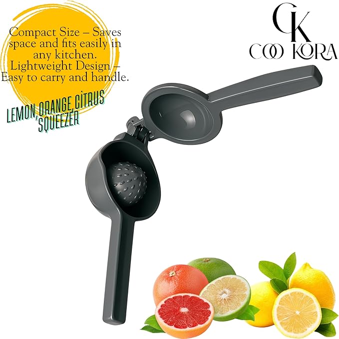 Lemon Squeezer, Durable Manual Juicer for Citrus Fruits, Oranges, Lemons, etc. Designed to Extract the Most Juice Possible, Dishwasher Safe