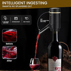 3-in-1 Electric Wine Aerator & Decanter Set with Stand Base - Automatic Pump Dispenser, Retractable Tube, and Built-in Pourer, Ideal Gift for Wine Lovers