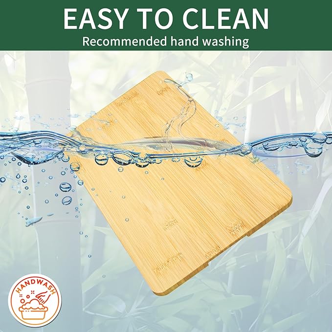 Bamboo Cutting Board for Ninja Foodi DCT401 DCT402 SP101 SP201 SP301 SP351 Smart Oven Countertop Convection Oven, 17.8" × 12", Non-Slip Design, 100% Natural Organic Bamboo