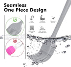 HOTEC Basting Brushes Silicone Heat Resistant Pastry Brushes Spread Oil Butter Sauce Marinades for BBQ Grill Barbecue Baking Kitchen Cooking BPA Free Dishwasher Safe (Grey 2)