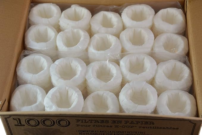 canFly 1000 Disposable K-CUP Paper filters for Keurig single cup coffer filters compatible with Ekobrew, EZ-Cup and other Reusable K-CUP Filters (1000)