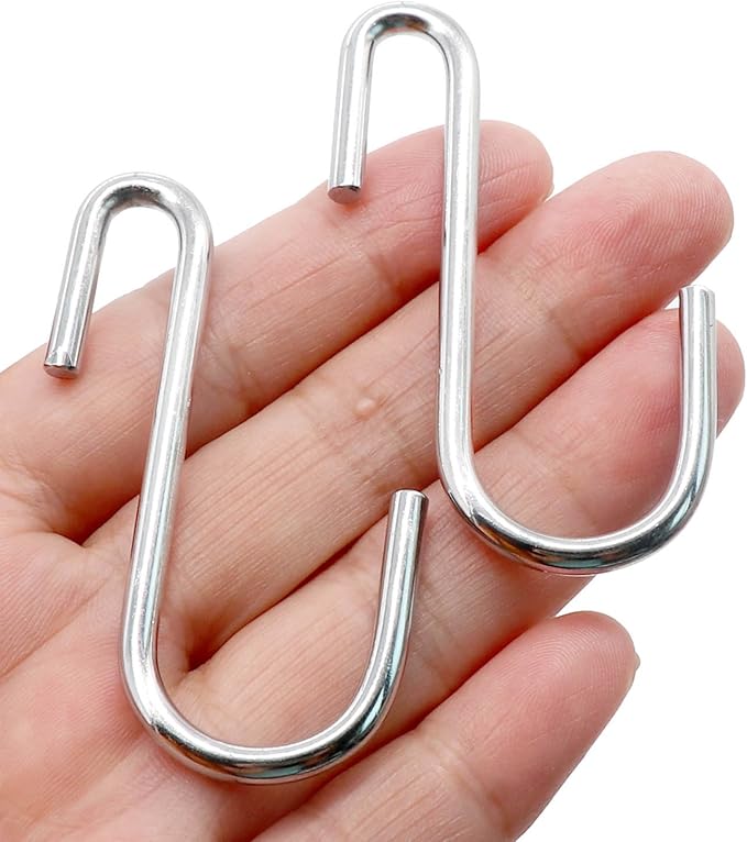 30 Pack Heavy Duty S Hooks Pan Pot Holder Rack Hooks Hanging Hangers S Shaped Hooks for Kitchenware Pots Utensils Clothes Bags Towels Plants
