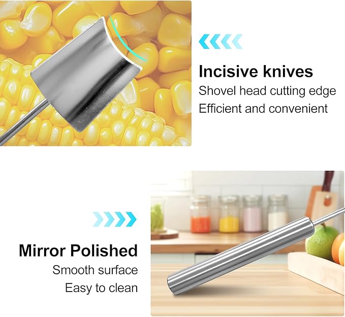 Corn Kernels Peeler for Corn Cob Stripper Tool, Corn Sheller, Corn Peeler for Corn on the Cob, Corn on the Cob Remover, Corn Scraper, Corn Stripper 2 PCS