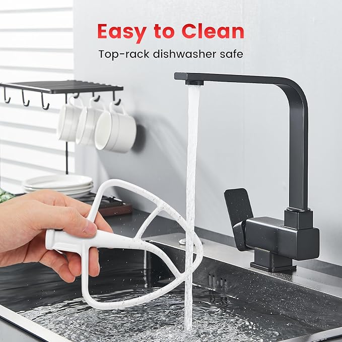 K45B Coated Flat Beater for KitchenAid 4.5-5 Qt Tilt-Head Mixer Attachments for Kitchen Aid Paddle Attachment, White