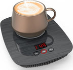 Mug Warmer,Coffee Warmer for Desk Office Home Use, Electric Cup Warmer with Three Temperature Settings,Coffee hot Plate for Cocoa Tea Water Milk with Auto Shut Off After 4H Feature (Grey/Without Mug)