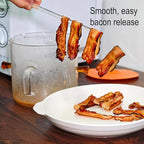 Microwave Bacon Cooker, 2 in-1 Glass Cooking Pot, Microwavable Bacon Grill with Silicone Lid, Grease Easy Clean