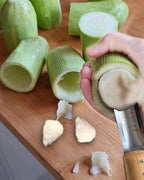 Vegetable Fruit Corer, Eggplant, Zucchini, Cucumber, Peppers, Apple Corer, Seed Remover Coring Tools, Natural