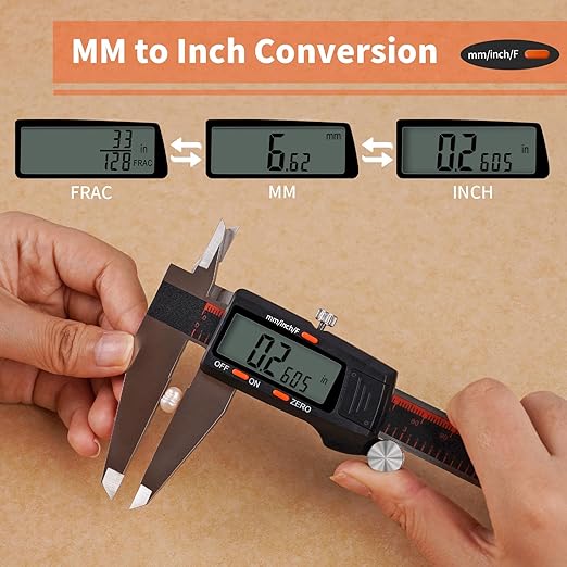 Digital Caliper 12 Inch,HARDELL Caliper Measuring Tool with Large LCD Screen,Electronic Digital Vernier Caliper Auto-Off Feature,Inch/MM/Fraction,Digital Ruler for 3D Printing/Jewelers/Woodworkers