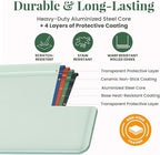 Larder & Vine 8-Piece Bakeware Set | Non-Stick Baking Set with Ceramic Finish | PFAS, PFOA, PTFE, and BPA Free Baking Essentials | Baking Sheets, Muffin Tins and Assorted Baking Pans | Sage