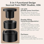 Reusable Vertuo Capsule Kit, for Reusable Nespresso Pods with Making Tools,100 Pcs Aluminum Foil Seal Lids, Holder, Brush, for Refilling Nespresso Vertuo Pods Reusable Vertuoline Pod