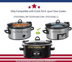 Oval Glass Lid Compatible with Crock Pot 6 Quart Slow Cooker SCCPVL600-S-BR, CPSCVC60LL-S, CPSCVC060LL-BP， Measure your pot per picture to match right lid replacement