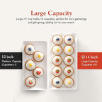 Extra Large Serving Tray Melamine Plastic for Party Supplies, 14" x 7" Platters for Serving Food, 4 pcs White Reusable Tray for Veggie, Snack, Fruit, Cookies, Desserts in Kitchen/Pantry Organization