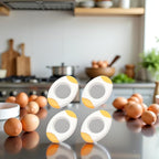 4Pcs Yellow Egg Shell Opener Egg Topper Cutter Egg Cracker Separator for Quickly Cutting Off The Tops of Eggs Egg Shell Scissors Opener Kitchen Specialty Tools and Gadgets Kitchen Utensils