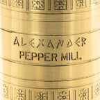 The Original Greek Pepper Mill 10 Inch Tall | European Pepper Mill Grinder with Crank Handle | Manual Pepper Grinder | Peppercorns Refillable - Brass