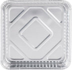Pack of 30 Extra-Thick Disposable Aluminum Baking Pans | Standard Size 9” x 9” Recyclable Square Cooking Tins | Portable Food Containers | Superior Heat Conductivity | 2” High Walls to Prevent Spills