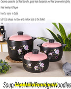 Ceramic Casserole Dish, Clay Pot, Ceramic Casserole Dish with Lid Clay Pot Round Ceramic Cookware, Dutch Oven Ceramic Pot Clay Pot For Cooking - Durable, Multi-purpose,Easy To Clean, Non-stick