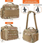 opux Tactical Lunch Box for Men, Camo Mens Insulated Lunch Bag for Adult, Leakproof Soft Lunch Cooler with MOLLE Mesh Side Pockets, Multicam Heavy Duty Lunchbox Pail for Work Women, Large, 18 Cans