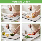 2IN1 Titanium Cutting Boards for Kitchen,Metal Cutting Boards With Pure Titanium and Wheat Straw PP,Double Sided Chopping Board with Juice Groove Dishwasher Safe Easy to Clean Non Toxic 15"X10"