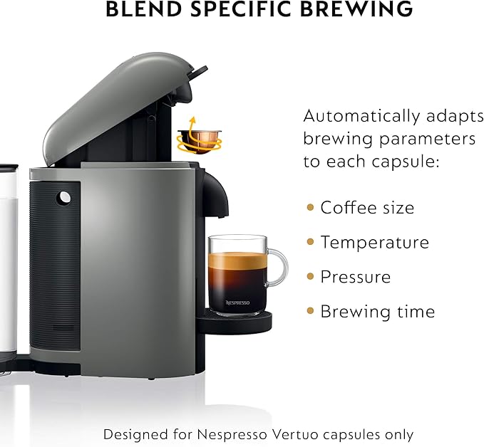 Breville Nespresso VertuoPlus Coffee and Espresso Machine by Breville,Grey
