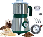 Grain Grinde For Kitchen, Electric Dry Spice Grinders Comes With 3 Removable Stainless Steel Blades, 500w Herb Grinder Suitable For Grinding Spices, Coffee Beans, Grains, Nuts.