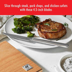 ZWILLING Contemporary Steak Knife Set of 8, Oval handle, Stainless Steel, with 12" x 10" case