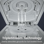 Chefman Caffeinator Single Serve Coffee Maker, Brew Kcups & Grounds, Drip Coffee Machine with Brew Strength Settings, Iced Coffee Function, 48 oz. Removable Water Reservoir