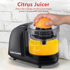Liebe&Lecker 2 In 1 Mini Food Processor, 1.5 Cup Mini Chopper and Citrus Juicer for Cutting Vegetable, Meat and Squeezing Orange Juice