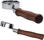 Normcore 58mm Naked Portafilter for Gaggia Classic Pro, Gaggia Carezza, Gaggia Cubika Plus Espresso Machines, Bottomless Portafilter with 18g Basket, Genuine American Walnut Handle