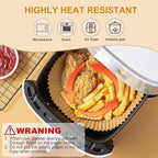 400Pcs Air Fryer Paper Liners Disposable, 8 Inch Max Xl Large Cooker Air Fryer Disposable Paper Liners, Oil Proof Parchment Sheets Round Basket Bowl Liner for Baking Cooking Food