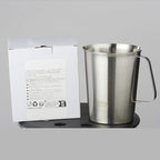 CURTA 18/8 Stainless Steel Measuring Cup with Handle and Pour Lip, Metal Pitcher with Oz and ML marking, 64OZ/2 Liter- 8 Cup), Heavy-Duty Pitcher