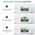 Large Digital Kitchen Scale 40kg/88lbs Commercial Food Scale with Tare and PCS Funtion for Parts and Coins LCD Display Stainless Steel Baking Scale for Cooking, Adapter Included (White, 40kg)