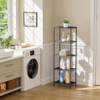 SINGAYE Metal Shelves Wire Shelving：Storage Rack Standing Units Shelf for Kitchen Laundry Bathroom Closet Organizers Pantry Narrow Mesh Adjustable 10" D x 16" W x 55" H Black
