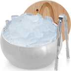 Gusto Nostro 4.1L Insulated Ice Bucket with Lid and Tongs, Double Wall Stainless Steel Ice Bucket Large, BPA Free Ice Bucket for Cocktail Bar, Keeps Champagne, Wine, Beer Chill for Parties