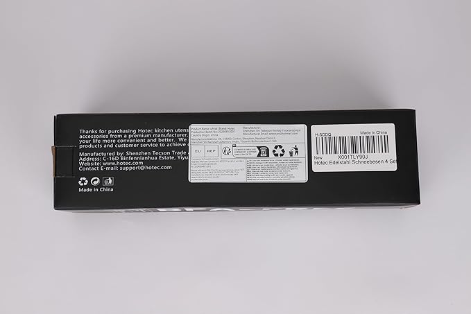 HOTEC 4 Pieces Stainless Steel Whisks Set, Wire Balloon Whisks Egg Beater, Thicken Wire &Non-slip Handle Whisk Perfect for Cooking, Stirring, Beating and Blending (Silver)