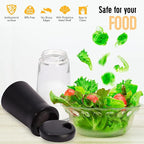 The Original Salt and Pepper Shakers set - Black -Spice Dispenser with Adjustable Pour Holes - Stainless Steel & Glass - Set of 2 Bottles