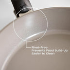 Fissler Ceratal Comfort Ceramic 9.5 Inch Non-Stick Frying Pan, Warm Grey, Made without PFAS