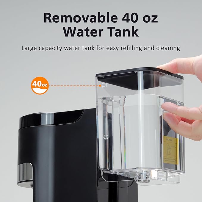 Single Serve Coffee Maker for Pods & Ground Coffee, 6 to 14oz Brew Sizes, Strong Brew Option, Fast Brewing, Compact Design with Removable 40oz Reservoir, Travel Mug Friendly, christmas gift