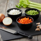 TP 10 Ounce Bowl Set of 6, 4.5” Melamine Bowls for Appetizer Snacks Ice Cream Dipping Sauce Side Dish, Unbreakbale and lightweight, Black