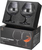 GLASKEY 22oz Large Brandy Snifter Glasses Set of 2,Crystal Cognac Glasses for Cognac,Brandy,Whiskey,Dishwasher Safe,Perfect for Home,Restaurants and Party
