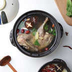 Japanese Ceramic Hot Pot Ceramic Stockpot Clay Cooking Pot Cookware Stovetop, Heat Resistant Casserole with Lid,Small Round Earthenware Clay Pot,Rice Cooker for Stew Soup Noodles,0.6l