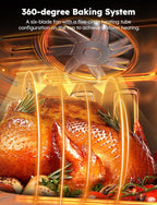 Nuwave Brio Air Fryer Oven, 15.5Qt X-Large Family Size, SS Rotisserie Basket &-Skewer Kit, Powerful 1800W, 50F-425F Temp Controls, Integrated Smart Thermometer