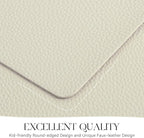 MOSAYT Vinyl Placemats Set of 8, Heat Resistant Place Mats 100% Waterproof Washable & Wipeable Faux Leather Reversible Table Mats for Kitchen Dining Party Indoor Outdoor, 12" x 17", Beige