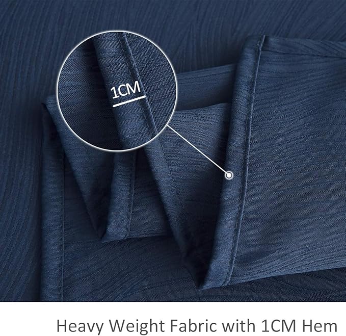 maxmill Square Table Cloth Swirl Design Water Proof Wrinkle Free Heavy Weight Soft Tablecloth Decorative Fabric Table Cover for Outdoor and Indoor Use Square 70 x 70 Inch Navy Blue