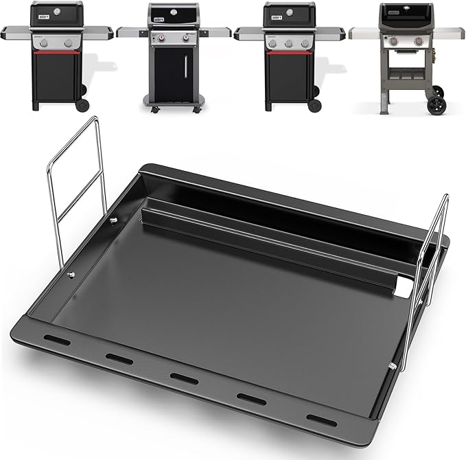 Utheer Ceramic Full Size Griddle Insert for Weber Spirit I & II 200 Series E-210 E-220 S-210 S-220, Spirit 200/300 (2025), Replacement for Weber 7637– Nonstick, Easy Clean, Even Heat for Outdoor BBQ
