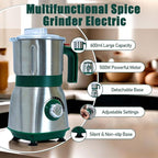 Grain Grinde For Kitchen, Electric Dry Spice Grinders Comes With 3 Removable Stainless Steel Blades, 500w Herb Grinder Suitable For Grinding Spices, Coffee Beans, Grains, Nuts.