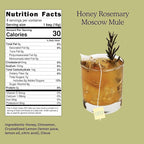 SAYSO Honey Rosemary Moscow Mule | The Original Craft Cocktail Tea Bag Mixer (Steep in Vodka & Cold Water, Enjoy in 1 Min) or Skip the Spirit for Mocktail | Organic, Certified Gluten-free & Non-GMO, 8 Count